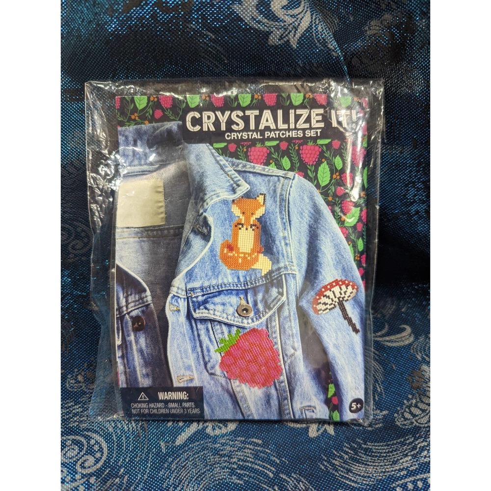 Crystalize It! Crystal Patches Iron On Transfers Set Mushroom Fox Strawberry